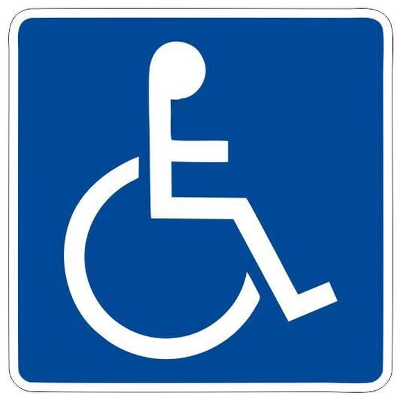 Handicap Parking Metal Sign Decal Highway Sign Road Sign Size: 8 inch x 8 inch