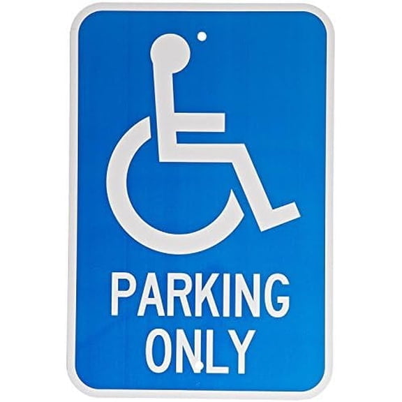 Handicap Parking Only Sign By | 8 X 12 3M High Intensity Grade Reflective Aluminum