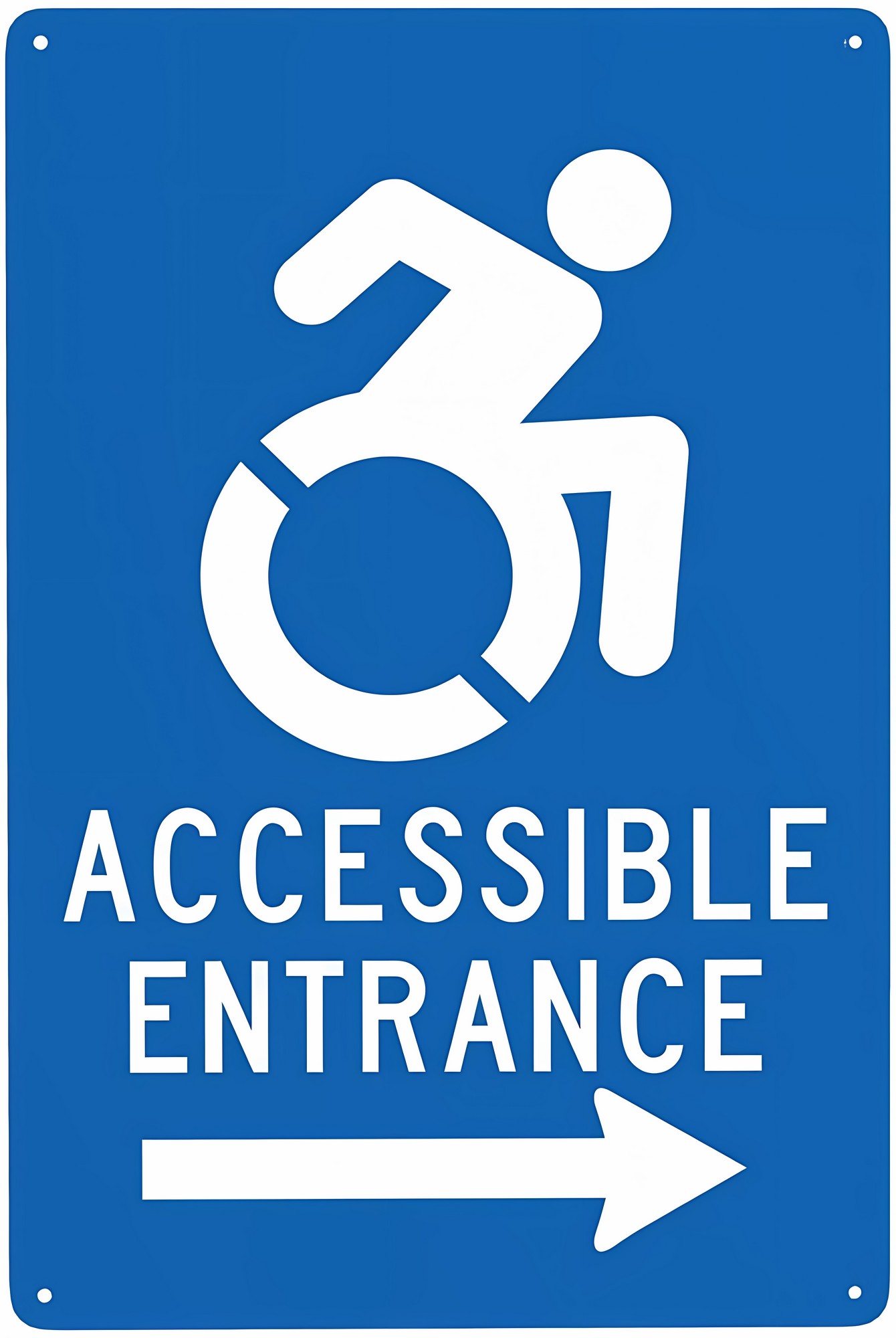 Handicap Parking Sign (Accessible Entrance Right Arrow) - 8