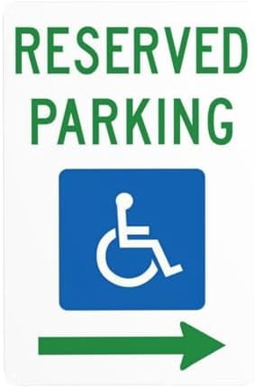 Handicap Parking Sign, Reserved Parking Handicapped Symbol With Right ...