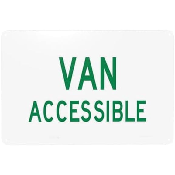 Handicap Parking Sign, Van Accessible Metal Signs, Cautions Security Tin Sign, Safety Warning Signs, Street Business Wall Decor 12 X 8 Inch