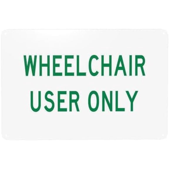 Handicap Parking Sign, Wheelchair User Only Metal Signs, Cautions Security Tin Sign, Safety Warning Signs, Street Business Wall Decor 12 X 8 Inch