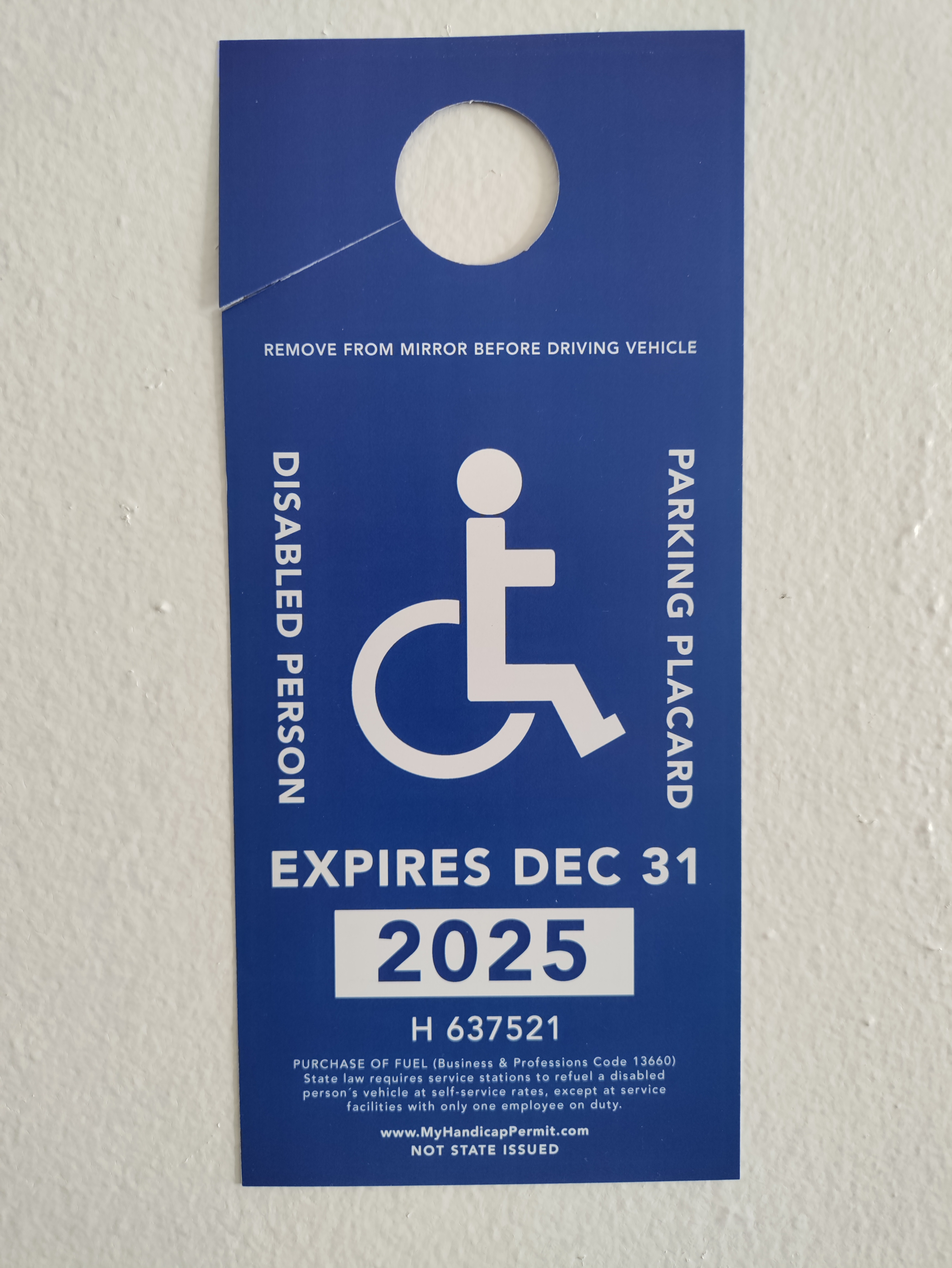 Handicap Permit