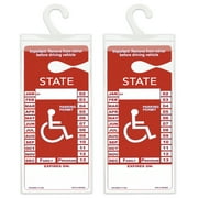 Handicap Placard Holder Cover Protector for Car Parking Disability Permit 2 Pack
