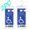 thumbnail image 1 of Handicap Placard Holder Pack of 2 Disabled Parking Permit Holder Transparent PVC Handy Cap Sign Holder Protector with Large Hanger 13.6x5 Inch, 1 of 6