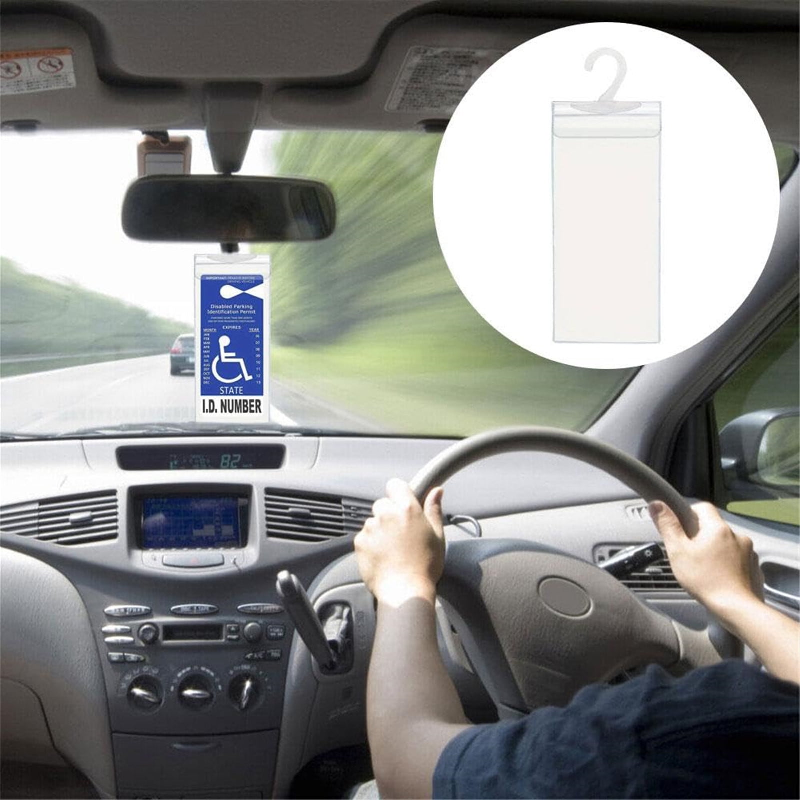 Handicap Placard Ultra Transparent Disabled Permit Protective Cover For