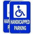 thumbnail image 1 of Handicap Sign, (2 Pack) 18 x 12 inch Aluminum Metal Sign, Heavy Duty and Highly Reflective, 1 of 5