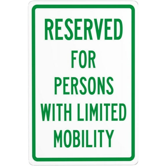 Handicap Visitor With Graphic Metal Warning Signs, Cautions Security Handicap Parking Tin Sign, Safety Posted Signs for Street Business Wall Decor 8 x 12 Inch