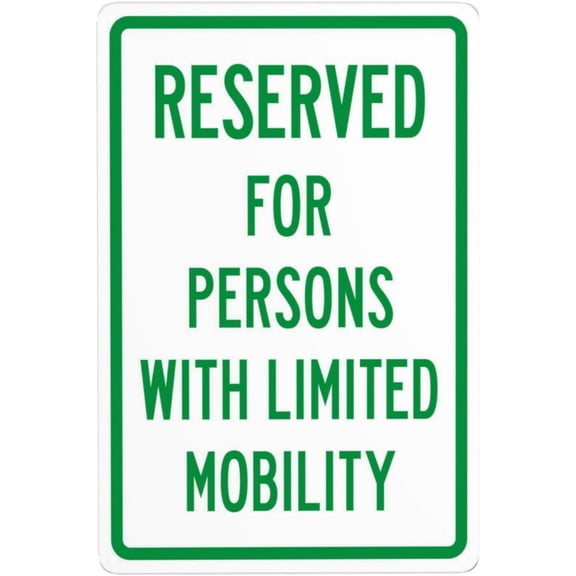 Handicap Visitor With Graphic Metal Warning Signs, Cautions Security Handicap Parking Tin Sign, Safety Posted Signs for Street Business Wall Decor 8 x 12 Inch