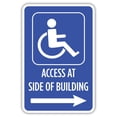 thumbnail image 1 of Handicapped Access at Side of Building Metal Aluminum Sign Size: 16 x 12 Inch, 1 of 5