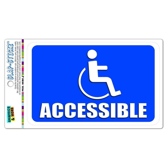 Handicapped Accessible SLAP-STICKZ(TM) Automotive Car Window Locker Bumper Sticker