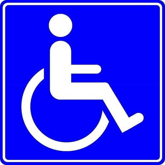 Handicapped Decal. 8"x8" 5 Pack (5-Decals) Handicap Sticker Access Accessibility
