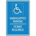 thumbnail image 1 of Handicapped Parking Permit Required Metal Sign - 8"x12" Aluminum Sign, Fade Resistant, Accessible Parking Alert Signage, 1 of 6