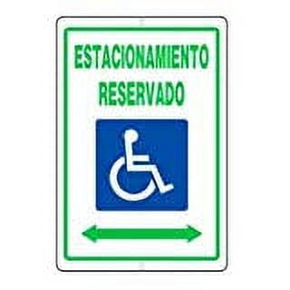 Handicapped Parking Sign 12" x 18", Espanol/Spanish