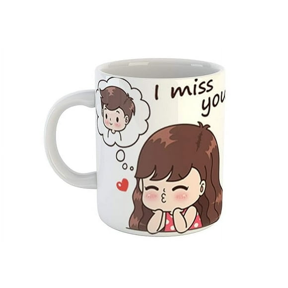 Handicraft Gift for Husband/Wife/Boyfriend/Girlfriend/Lover;Love is Life and if You Miss Love HD Print Ceramic Coffee Mug (325 ml)