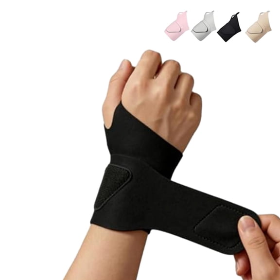Handicraft Wrist Wraps for Men Women, Adjustable Compression Wrist Wraps, Elastic Handicraft Wrist Support Brace with Thumb Loop, Breathable Wrist Sleeve for Gym, Work, Typing & Daily Use
