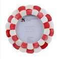thumbnail image 1 of Handicrafts Home 4" x 4" Scalloped Picture Frame, Red & White, 1 of 7