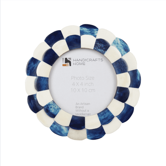 Handicrafts Home 4x4 Blue & White Picture Frames