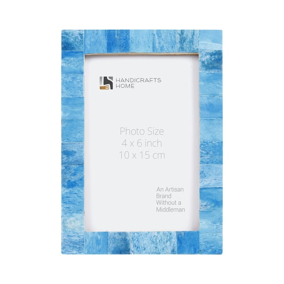 Handicrafts Home 4x6 Classic Bone Inlay Picture Frames Picture Frames, Turquoise