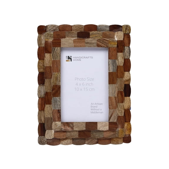 Handicrafts Home 4x6 Artisan Hive Collection Photo Frame - Wooden Collage