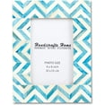 thumbnail image 1 of Handicrafts Home 4x6 Picture Frames Photo Frame Chevron Herringbone Vintage Wooden (Turq), 1 of 7