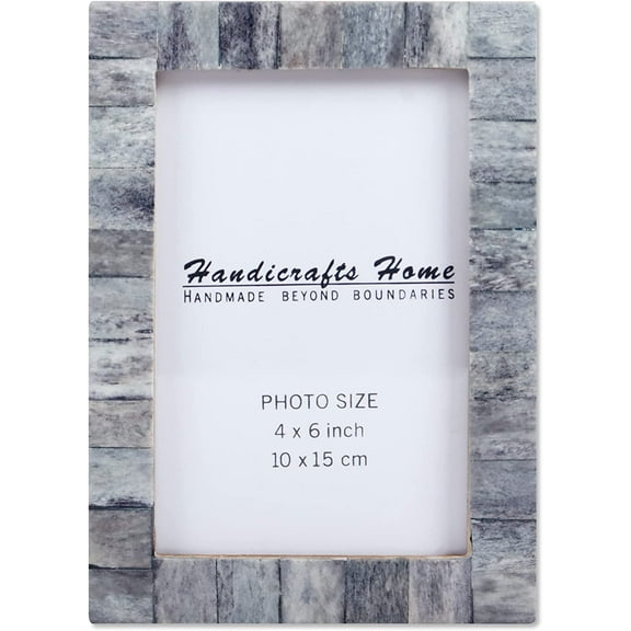 Handicrafts Home 4x6 Picture Frames Photo Frame Sale Chic Shabby Handmade Bone Inlay - Grey Christmas Gift