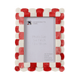 thumbnail image 1 of Handicrafts Home 5x7 Picture Frame, Red White Scallop pattern Bone inlay Photo Frame for Wall & Tabletop, Boho Farmhouse Vintage Home Decor, Gallery Wall & Desk Decor, Family Frame Fall decor, 1 of 8