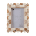 thumbnail image 1 of Handicrafts Home 5x7 Brown Picture Frame, Handmade Scallop pattern Bone inlay Photo Frame for Wall & Tabletop, Boho Farmhouse Vintage Home Decor, Gallery Wall Decor, Family Picture Frame Fall decor, 1 of 8