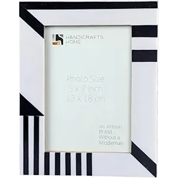 Handicrafts Home 5x7 Picture Frame – Silhouette-Shaped Collection Handmade Farmhouse Decorative Frame