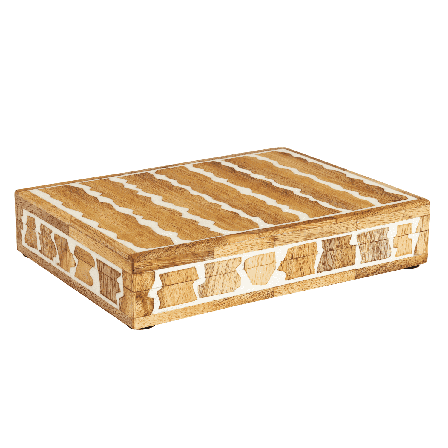 Handicrafts Home Decorative Storage Box with Lid – 6x8x1.5 Inch Organizer, Jewelry & Keepsake Box, Coffee Table & Home Decor - KEPT-SAFARI