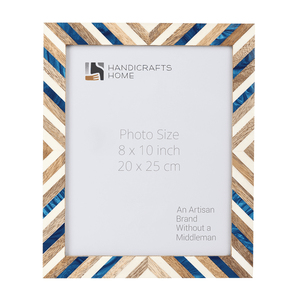 Handicrafts Home 8x10 Picture Frame – Handmade Wooden Photo Frame, Thick Picture Frame for Home Wall Decor, Tabletop & Wall Hanging, Modern Desk & Living Room Decor