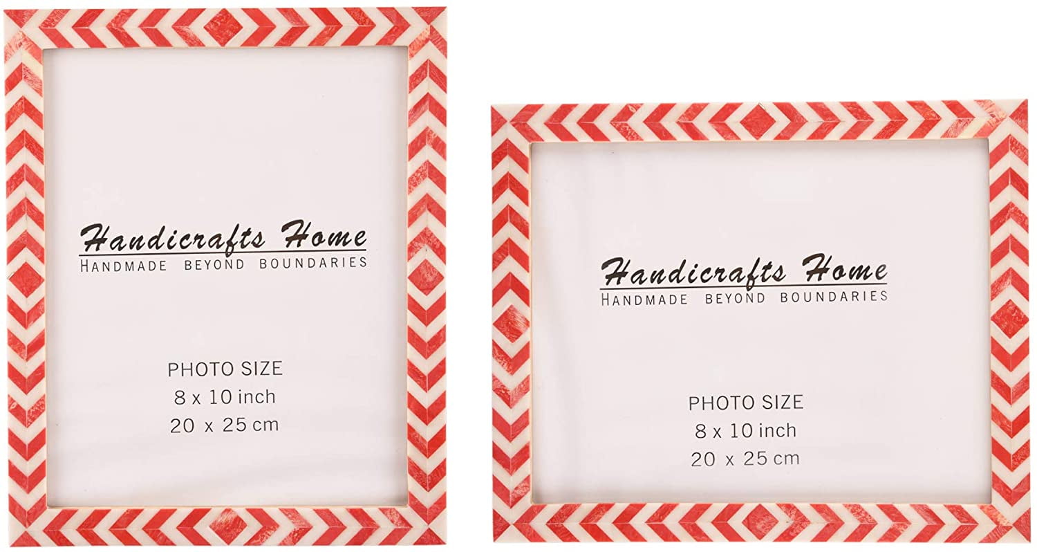 Handicrafts Home Cornice portafoto in legno e collage, collezione perlescente, 8 x 10