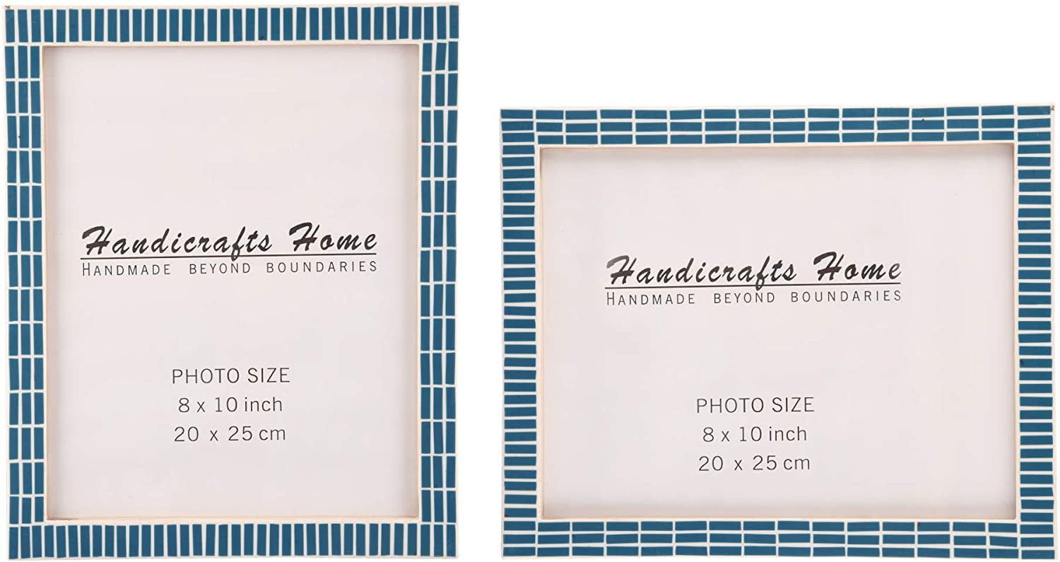 Manhattan Blue and White 8x10 Resin Inlay Picture Frames