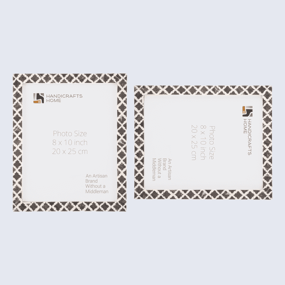 Handicrafts Home 8x10 Modern Picture Frames Wall and Table Mount Decor Gift Photo Frames, Pack of 2