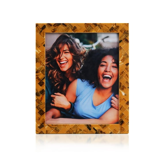 Handicrafts Home 8x10 Decorative Frame - Pearlescent Honey Wooden Collage