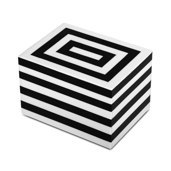 Handicrafts Home Concentrics Style Jewelry Gift Black White Boxes - Jewelry Organizer and Storage Box for Women Girls Bedroom Office, Closet