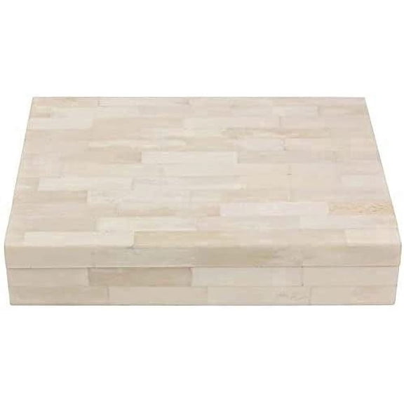 Handicrafts Home Decorative Boxes for Gifts Handmade Multipurpose Modern Storage Collectible Organizer Box for Home Décor 5x7x1.5, White Bone Inlay