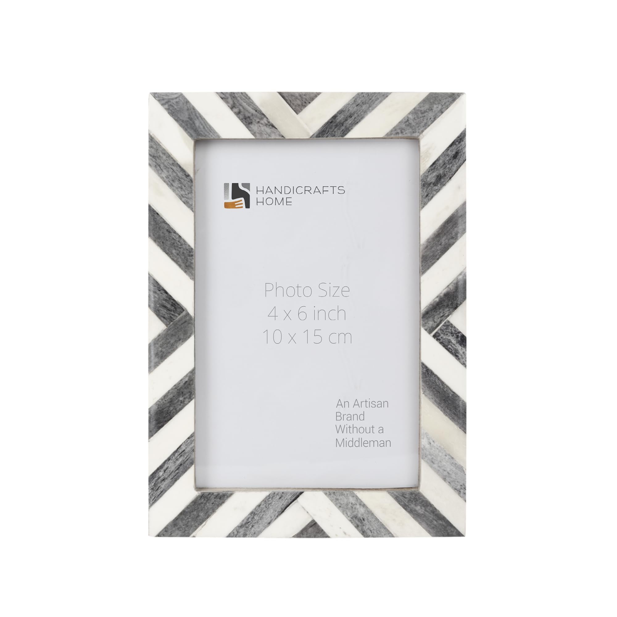 Handicrafts Home Decorative Picture Frame Modern Wall and Table Mount Photo Frame 4x6 inches, Grey