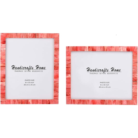 Handicrafts Home Gifts for Mom Photo Frame Decorative Classic Handmade 8x10 Picture Frame, Red Pack of 2