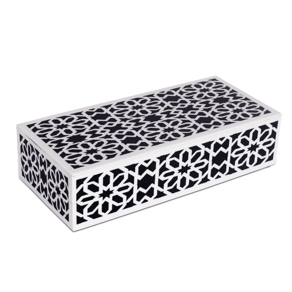 HANDICRAFTS HOME Handmade Shiraz Collection Decorative Jewelry Box Organizer – Keepsakes, Trinkets, and Home Decor – Antique Coffee Table Storage, Memory Box, Farmhouse Style Decor, 10x4.5x2.5