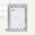 thumbnail image 1 of Handicrafts Home Black & White Chevron Bone & Resin Inlay Picture Frame, 4x6 Photo Frame for Wall or Tabletop, Modern Farmhouse Home Decor, Gallery Wall- Artic Horizon, 1 of 6