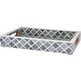 thumbnail image 1 of Handicrafts Home Moorish Moroccan Pattern Inspired Trays Multipurpose Bone Inlay Serving Tray or Simply Use as a Decorative Trays 12x8 inches, Grey, 1 of 5