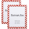 thumbnail image 1 of Handicrafts Home Photo Picture Frames 8x10 Candy Cane Strawberry Set of 2, 1 of 7