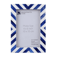 thumbnail image 1 of Handicrafts Home Picture Photo Frame Chevron Art Inspired Vintage Wall Décor Gift Frames - 4x6 Blue, 1 of 6