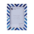 thumbnail image 1 of Handicrafts Home 5x7 Picture Frame, Blue Chevron Bone Inlay Photo Frame, Wall or Tabletop Picture Frame for Home Wall Decor, 1 of 6