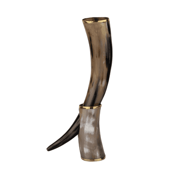 Handicrafts Home Metallic Touch Viking Drinking Horn with Stand – Authentic Norse Mead Mug, 16 oz – Medieval Beer Mug for Ale, Mead & Whiskey – Unique Decor & Gifts for Men