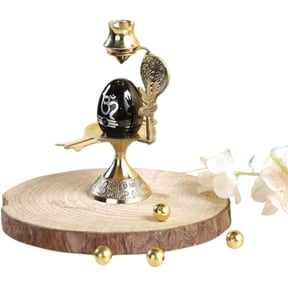 Handicrafts Shivling Idol Brass Sculpture Shivlingam with Trishul and Nag Statue God Figurine Decor Gifts