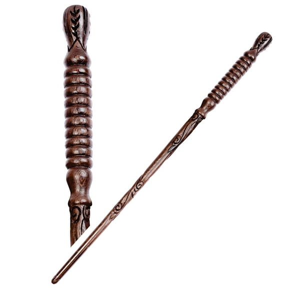 Handicraftviet - Hand Carved Wooden Magic Wand for Wizards/Collectible Cosplay/Magical 15"(S2)