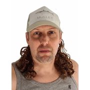 HandinHandCreations Mullet Fish Hat Brown or Blonde USA Gag Gift Merica Redneck 4th of July All American Costume Brown