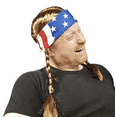 thumbnail image 1 of Willie Braided Wig with USA Bandana - Country Cowboy Costume One Size Fits All, 1 of 4